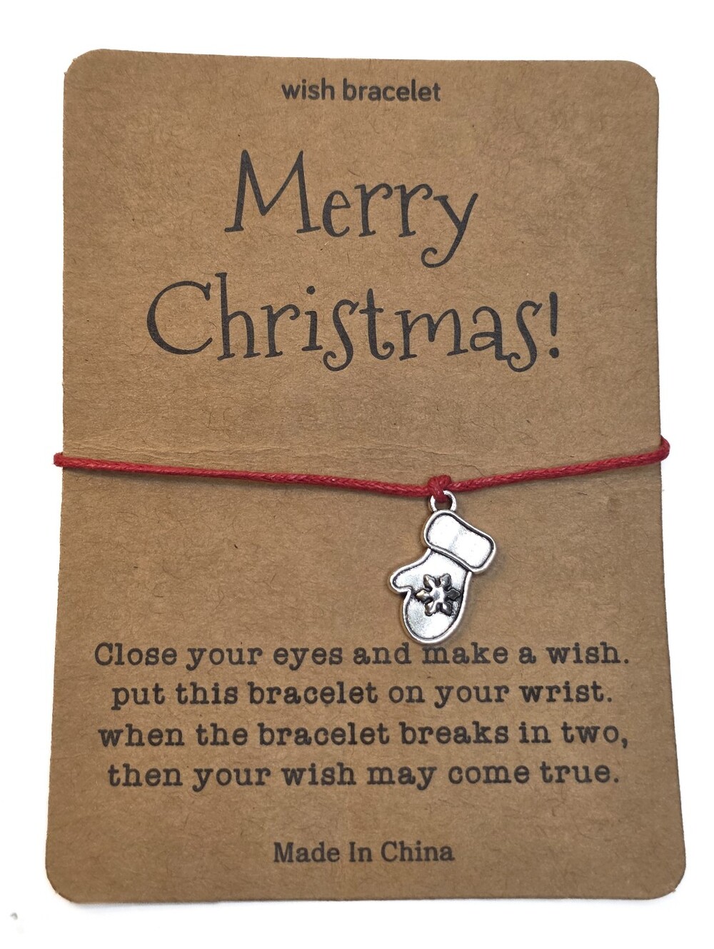 Silver Charm Bracelet Mini Merry Christmas Snowflake Mitten Fashion Jewelry